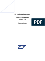 LE Logistics Execution: SAP R/3 Enterprise