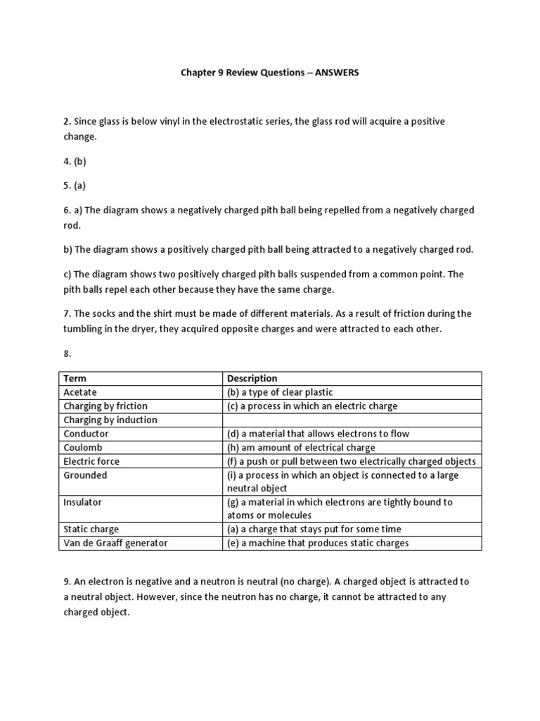 Chapter 9 Review Questions Answers | PDF