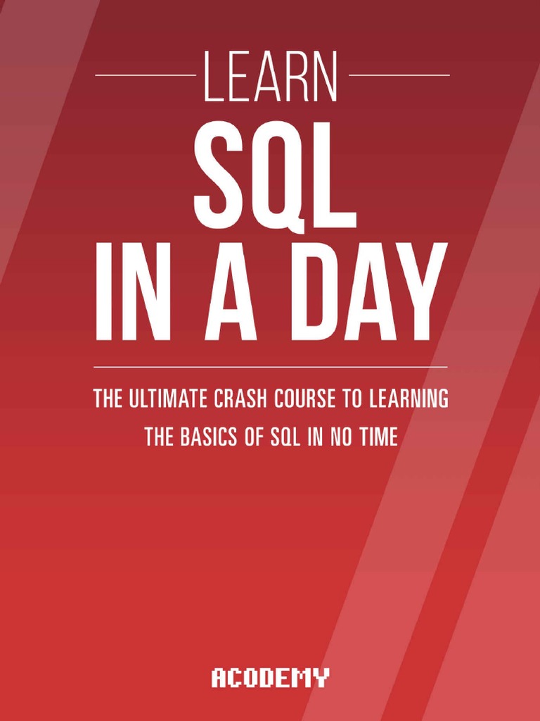 Learn SQL in a Day | Sql | Databases | Prueba gratuita de 30 días | Scribd