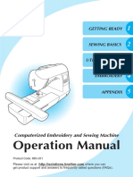 Operation Manual: Computerized Embroidery and Sewing Machine