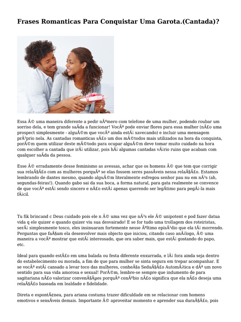 Cantadas Românticas para Conquistar Meninas | PDF