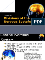 Divisions of The Nervous System: Chapter 15-2