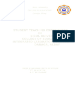 Student Teaching Experiences IN Bicol University College of Education Integrated Laboratory School Daraga, Albay