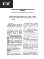 Transportation System Based On Light Electric Vehicles