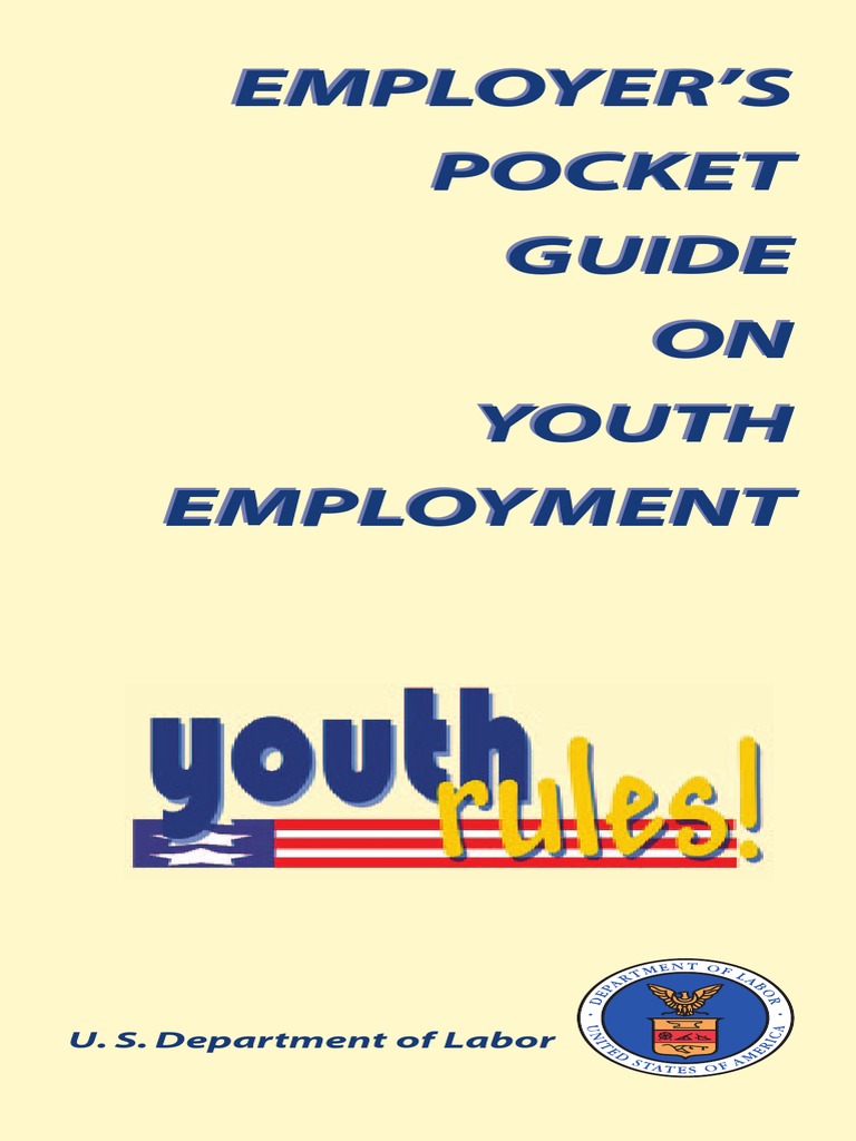Employer'S Pocket Guide ON Youth Employment PDF Employment Labor