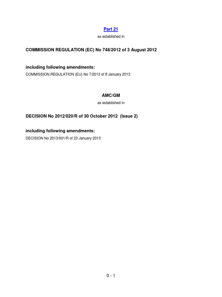 Part 21 Certification Regulations Overview | PDF | Aviation | Aircraft