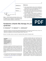 Pyridoxine (Vitamin B6) Therapy For Premenstrual Syndrome
