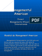 Proiect Managementul Afacerilor Internationale (Mihai Adela-Georgiana Ai An II Grupa II) Tema-Managementul American