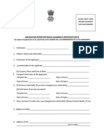 Application Form For Police Clearance Certificate (PCC)