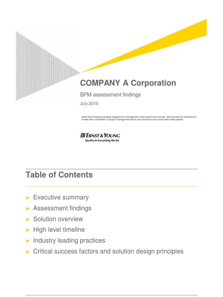 COMPANY A - BPM Assessment - Final PDF | PDF | Business Process ...