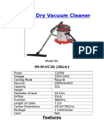 30wet / Dry Vacuum Cleaner: IM-M-VC30 (30Ltr)