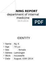 Morning Report Internal Medicine Department Headaches Elderly Woman