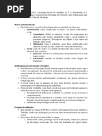 Fichamento Bendassolli 2015 Psicologia Social Do Trabalho