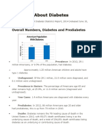 Statistics About Diabetes: Overall Numbers, Diabetes and Prediabetes