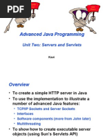 Advanced Java Programming: Unit Two: Servers and Servlets