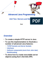 Advanced Java Programming: Unit Two: Servers and Servlets
