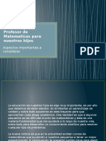 Cómo Elegir Un Profesor de Matematicas Para Nuestros Hijos