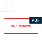FINA2303 Topic 05 Stock Valuation