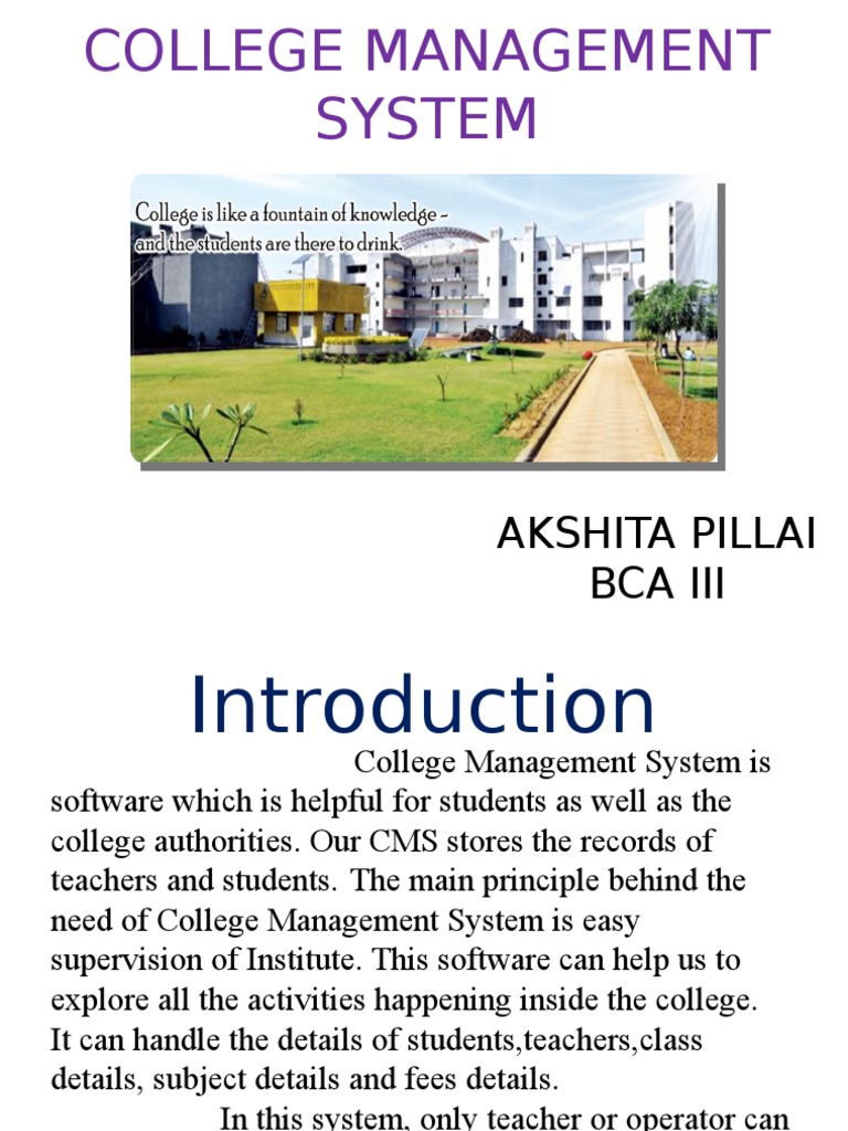 Collegemanagementsystem | PDF