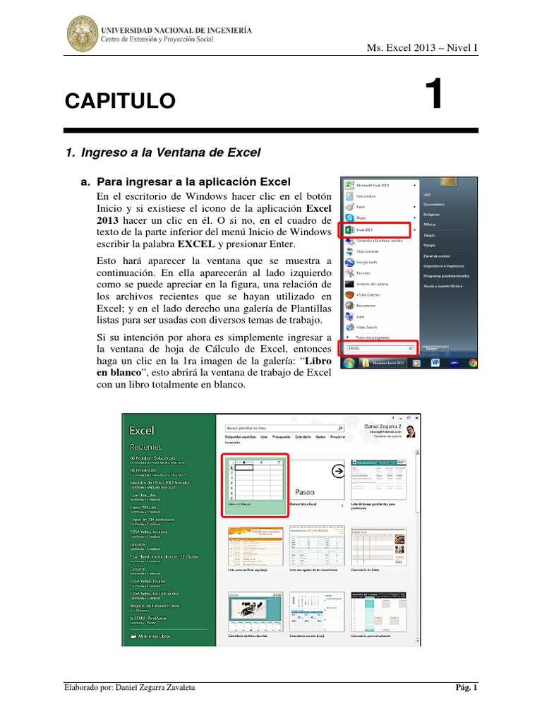 Manual de Excel 2013 - Nivel I | PDF | Hoja de cálculo | Microsoft Excel