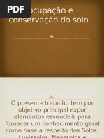 Uso, Ocupação e Conservação Do Solo