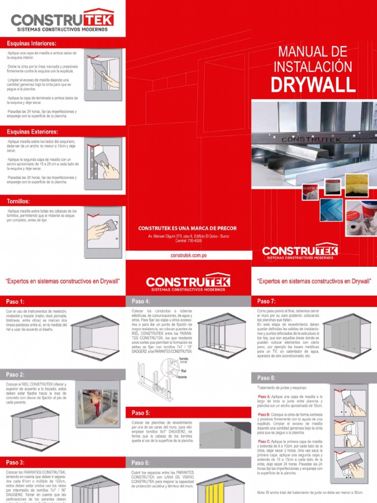 Manual de Instalacion Sistema Drywall - Compressed | PDF