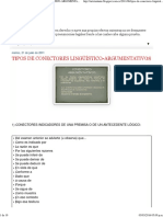 Tipos de Conectores Lingüístico-Argumentativos