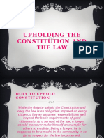 Upholding The Constitution and The Law-Ethics