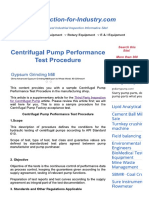 Centrifugal Pump Performance Test