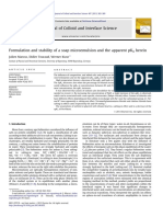 Formulation and Stability of A Soap Microemulsion and The Apparent PKA Herein 2013 Journal of Colloid and Interface Science