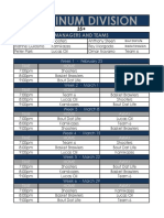 Platinum 2016 Spring Schedule