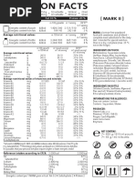 MANA [MARK2] Complete Nutrition Facts
