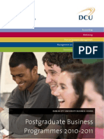 DCU Business School Postgraduate Brochure 2010