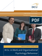 DCU MSC in Work and Organisational Psychology Behaviour
