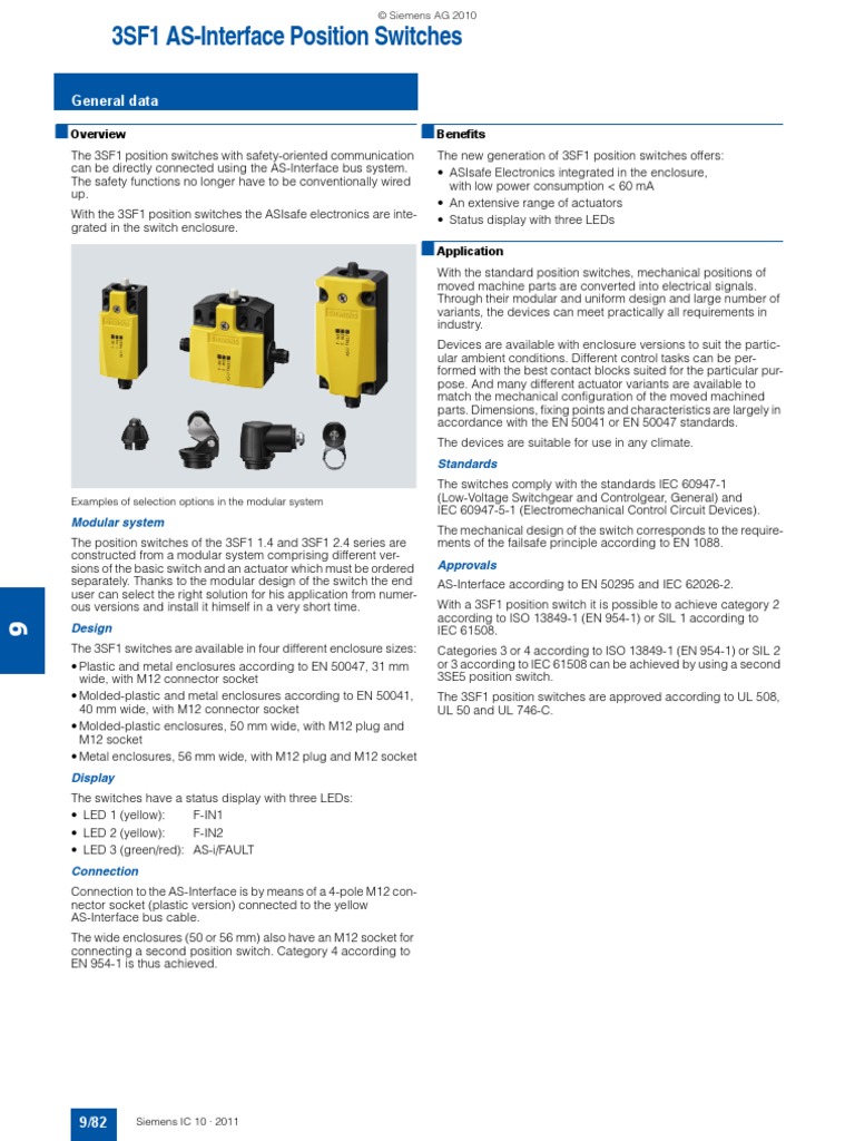 Safety Siemens | PDF | Electrical Connector | Switch