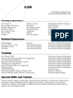 Theatre Resume