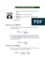 Gases: Graham's Laws of Diffusion and Effusion