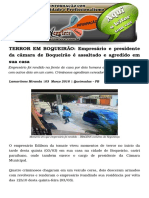 TERROR EM BOQUEIRÃO Empresário e Presidente Da Câmara de Boqueirão é Assaltado e Agredido Em Sua Casa