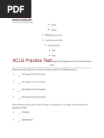ACLS Cheat Sheet - Cardiopulmonary Resuscitation - Medical Treatments