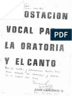 Impostación Vocal para La Oratoria y El Canto