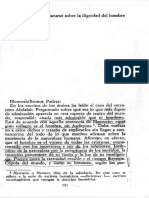 Discurso Sobre La Dignidad Del Hombre