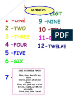 The Number Poem - Counting 1 to 12 in Verse