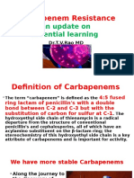 Carbapenem Resistancean update on essential learning  by Dr.T.V.Rao MD
