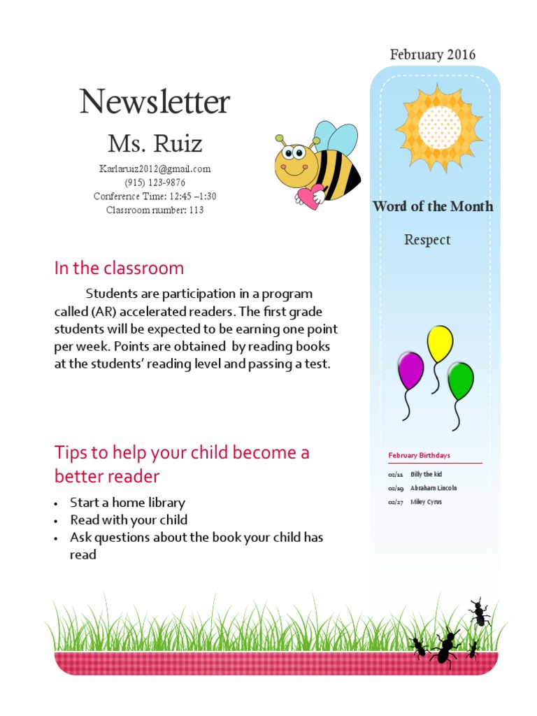 Newsletter Final | PDF | Self-Improvement