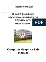 Computer Graphics Lab Manual: Sachdeva Institute of Technology
