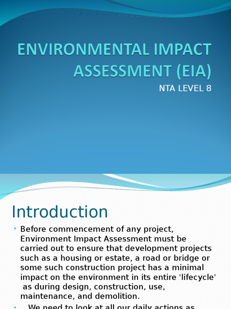 Environmental Impact Assessment Overview | PDF | Environmental Impact ...
