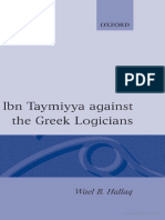 Ibn Taymiyya Against The Logicians