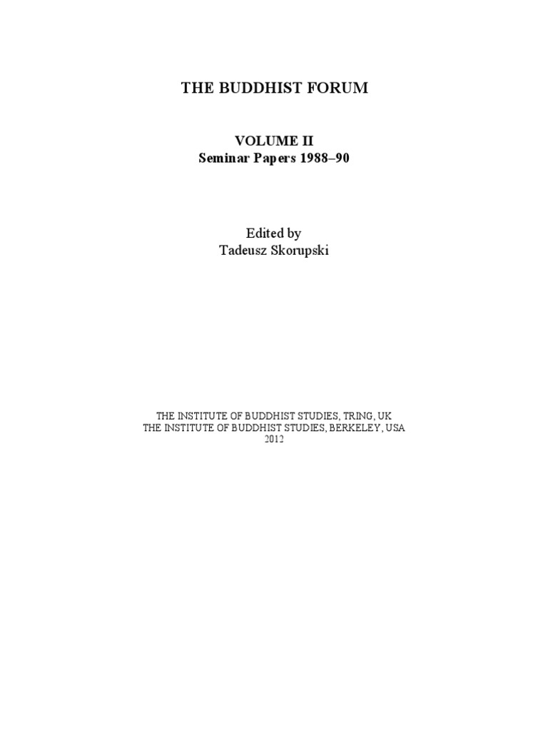 Buddhist Forum II | PDF | Nyingma | Tibetan Buddhism