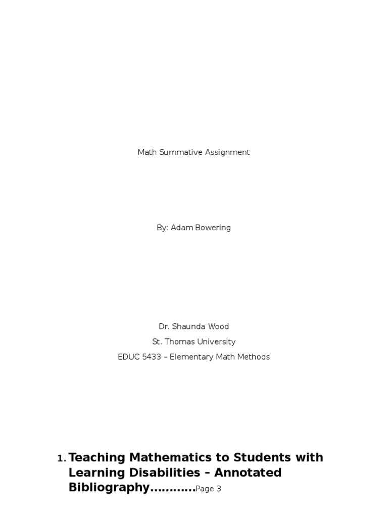 Annotated Bibliography - Summative | PDF | National Council Of Teachers ...