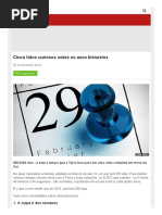 Cinco Fatos Curiosos Sobre Os Anos Bissextos 